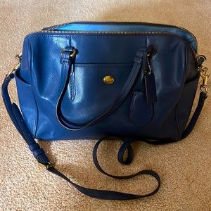 Blue Leather Coach Purse